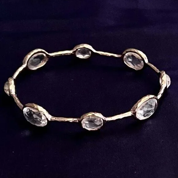 $1195 IPPOLITA 18k ROSE Gold Sterling Silver Rock Candy Quartz Bangle Bracelet - Picture 6 of 6